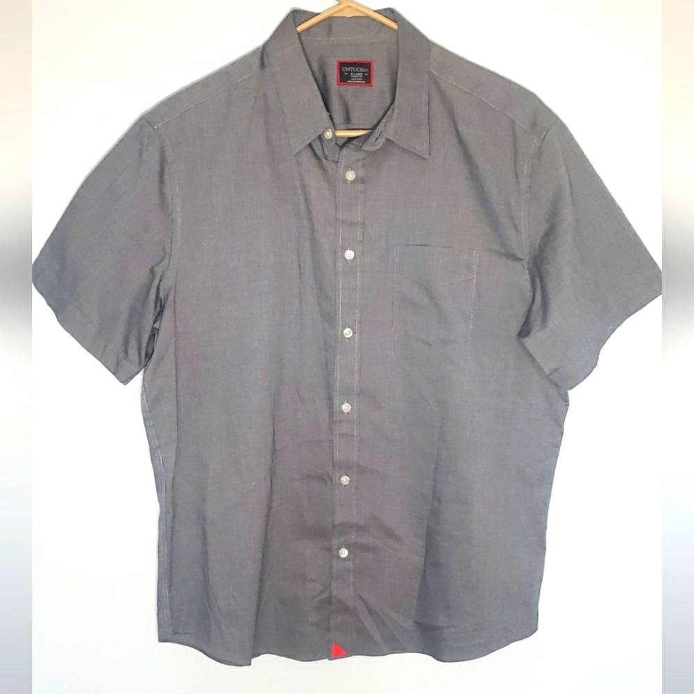 UNTUCKit Charcoal Casual Button Down Shirt
